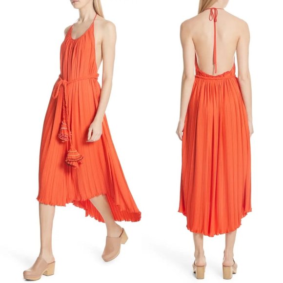 Rachel Comey Dresses & Skirts - NWT Rachel Comey Sambuca Sleeveless Halter Open Back Midi Maxi Dress Coral 8